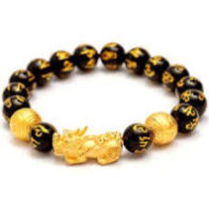 Feng Shui Black Obsidian Wealth Bracelet